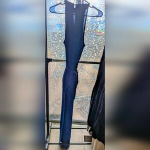 Sleeveless Wide-Leg Jumpsuit in Navy